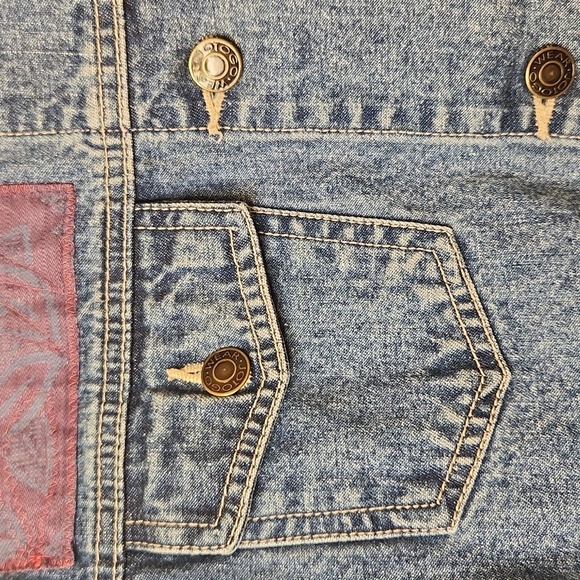 Rare Vintage Women's Custom Decorated Special Order Retro 70's JeanJacket Size S - Picture 3 of 16